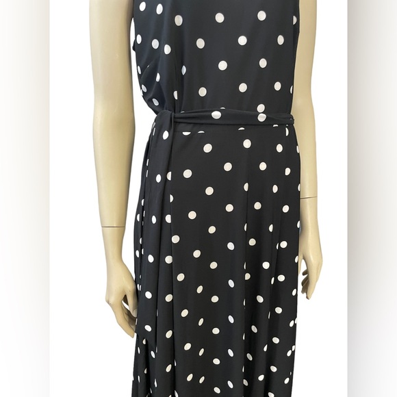 Anne Klein polka dot matching belt dress - Picture 4 of 7